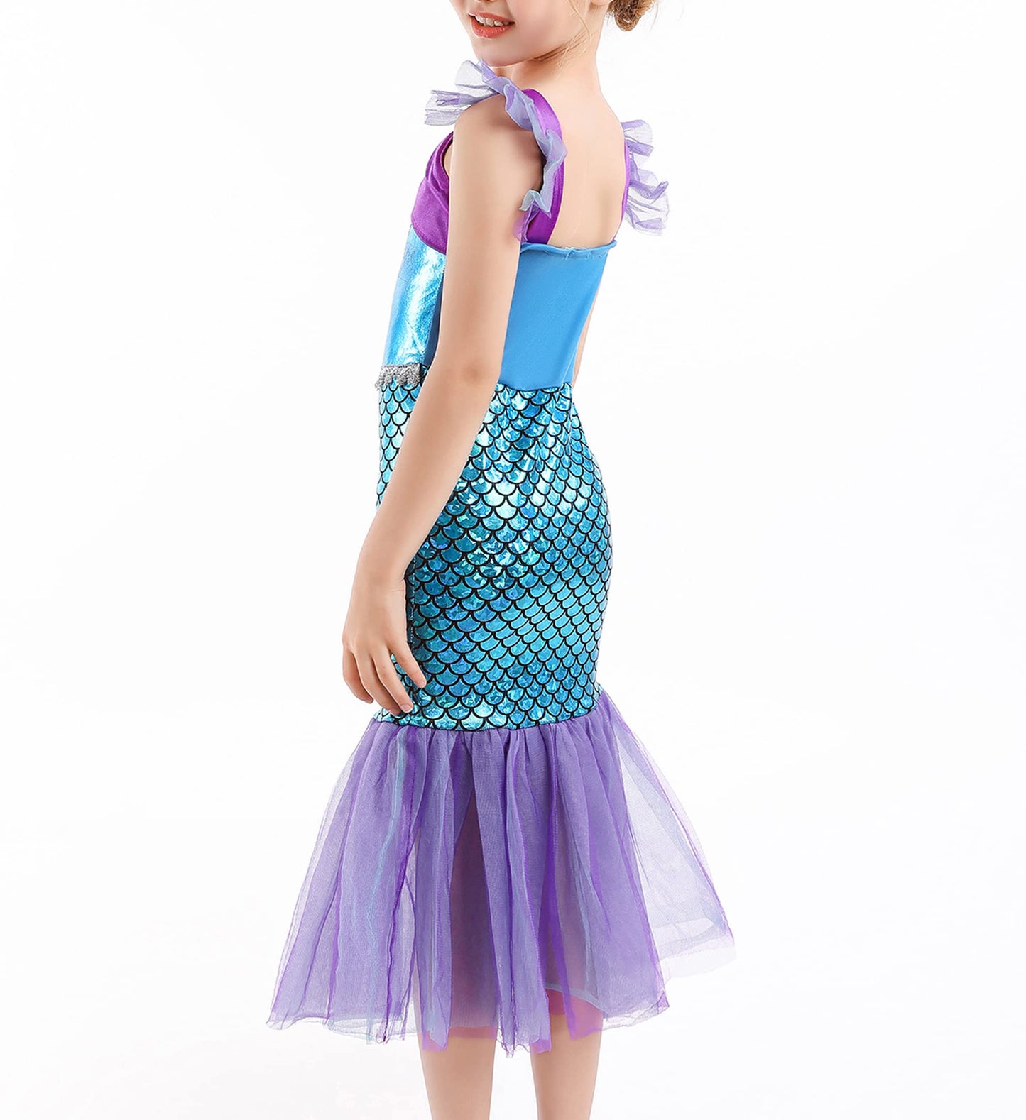 Princess Series The Little Mermaid Summer New Sling Costume Princess Dress Halloween Party Cosplay