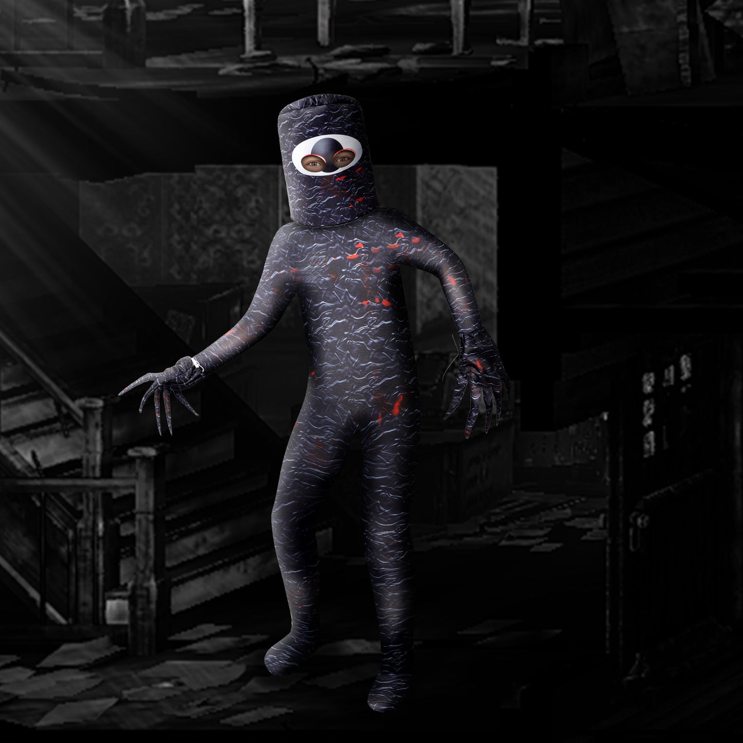 Roblox Doors Figure Seek Costume Kids Boys Jumpsuit Halloween Party Cosplay Outfit for 4-12 Years