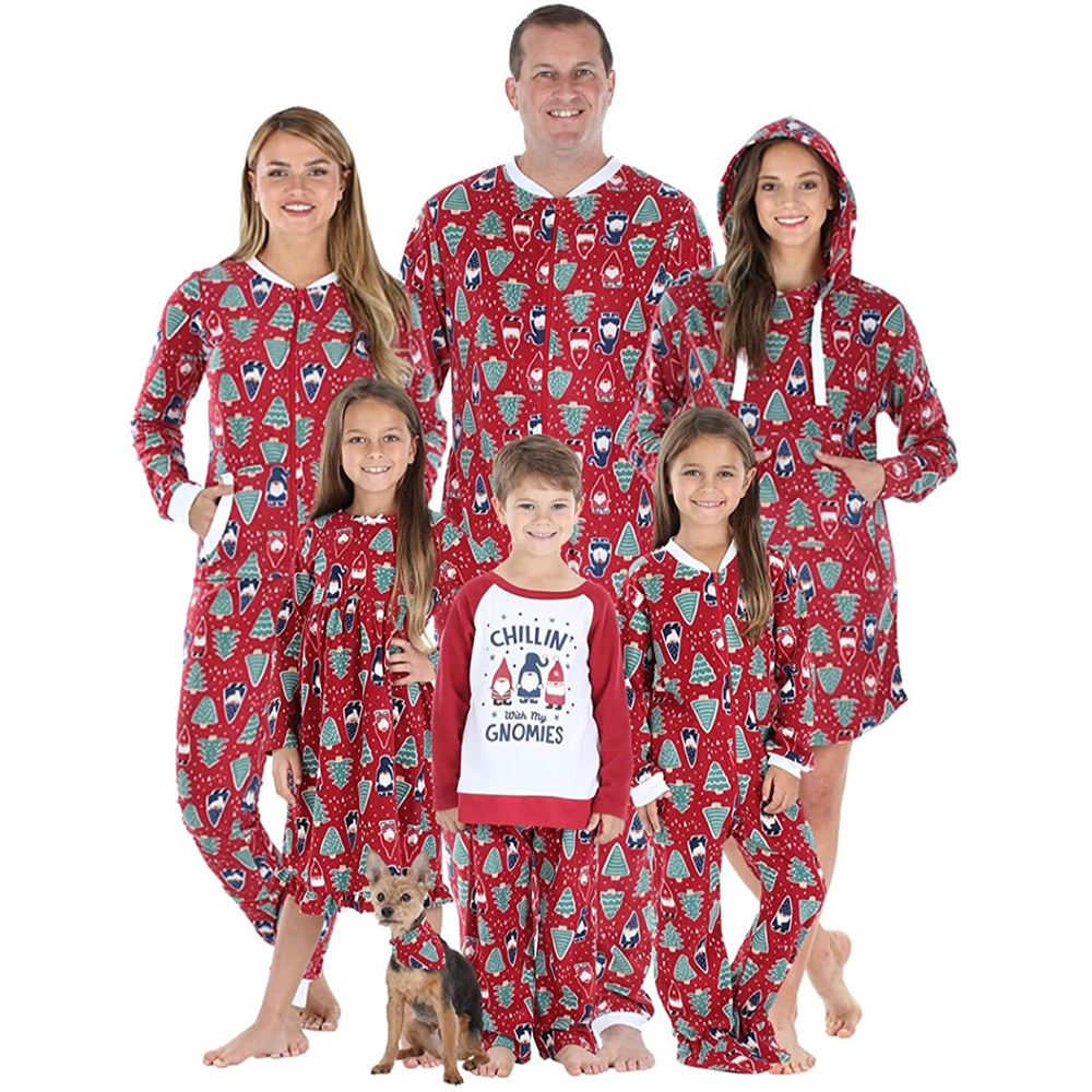 Family Matching Gnomies Christmas Pajama Sets