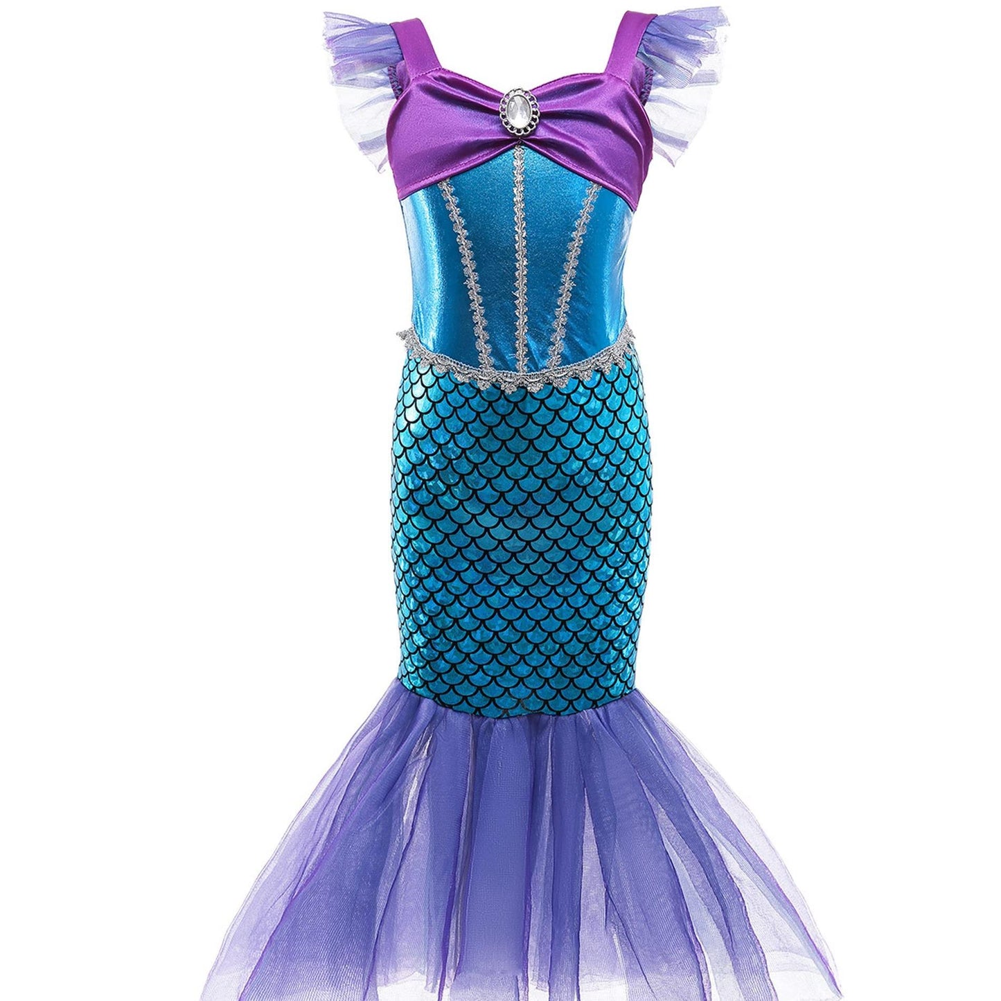 Princess Series The Little Mermaid Summer New Sling Costume Princess Dress Halloween Party Cosplay