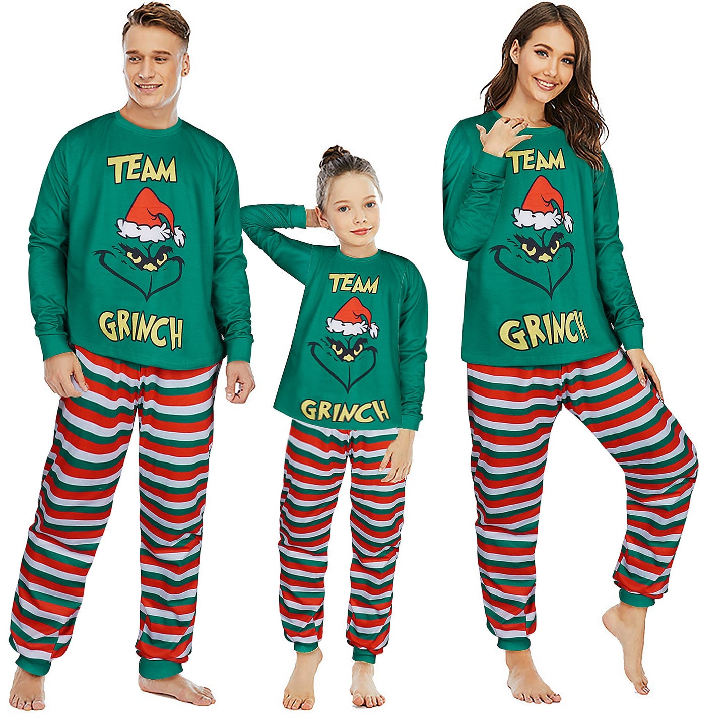 Family Grinch Christmas Top and Pants Set