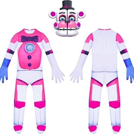 FNAF Five Nights at Freddy's Cosplay Costume Kids Jumpsuit Bodysuit Costume For Kids Boys Girls Creepy Halloween Cosplay Party Bodysuit