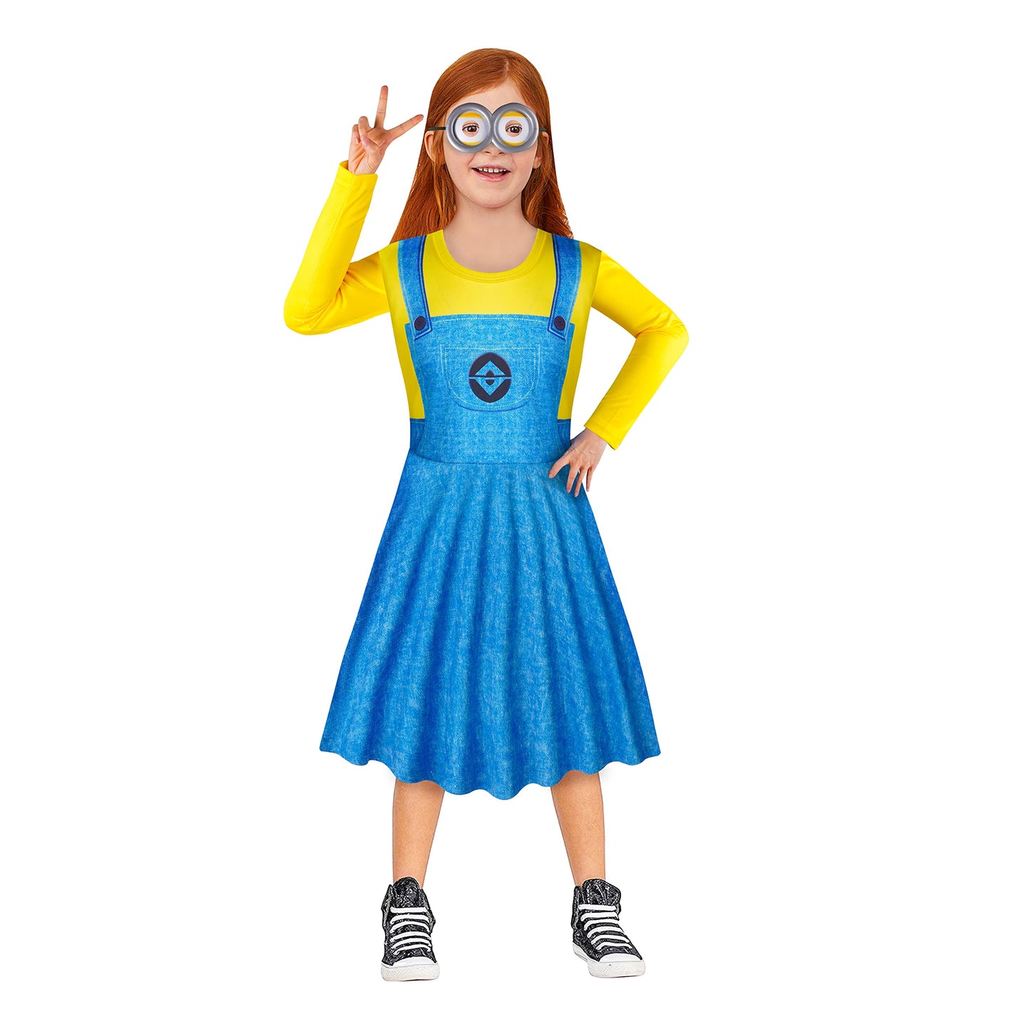 Minions Costume Classic Child Costume Halloween Cosplay Party for Kids play dress up for boys/girls with 4 - 12 Years