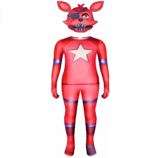 FNAF Five Nights at Freddy's Cosplay Costume Kids Jumpsuit Bodysuit Costume For Kids Boys Girls Creepy Halloween Cosplay Party Bodysuit