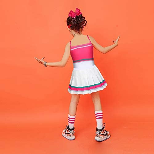 Cheerleader Costumes for Girls Girls Costumes Toddler Girls Outfit Fancy Dress Cosplay for Halloween Party Birthday Gift Rose