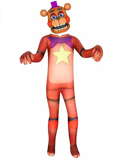FNAF Five Nights at Freddy's Cosplay Costume Kids Jumpsuit Bodysuit Costume For Kids Boys Girls Creepy Halloween Cosplay Party Bodysuit