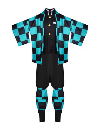 Demon Slayer Bodysuit Kids Halloween Blue Cosplay Costumes