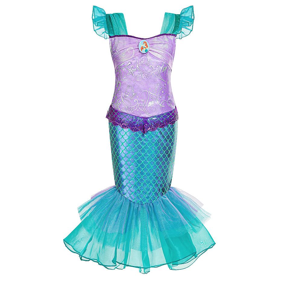 Princess Series The Little Mermaid Summer New Sling Costume Princess Dress Halloween Party Cosplay