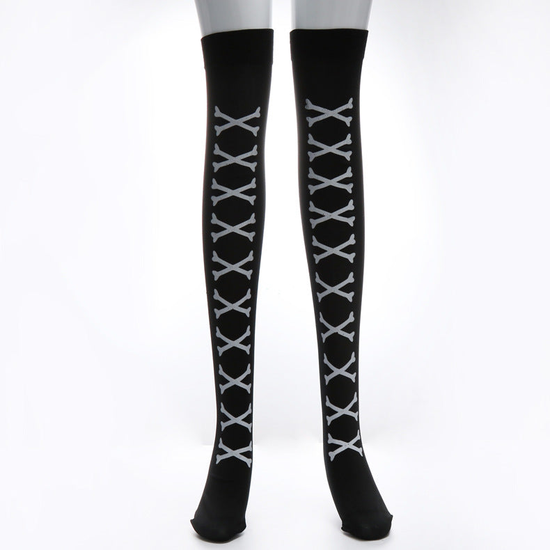 Girl Halloween Black Cartoon Long Stockings