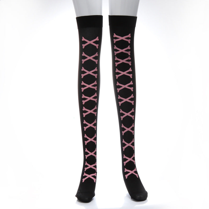 Girl Halloween Black Cartoon Long Stockings