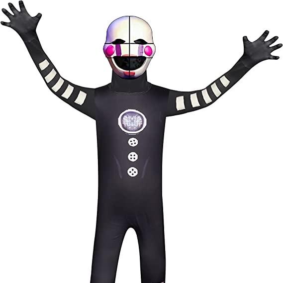 FNAF Five Nights at Freddy's Cosplay Costume Kids Jumpsuit Bodysuit Costume For Kids Boys Girls Creepy Halloween Cosplay Party Bodysuit