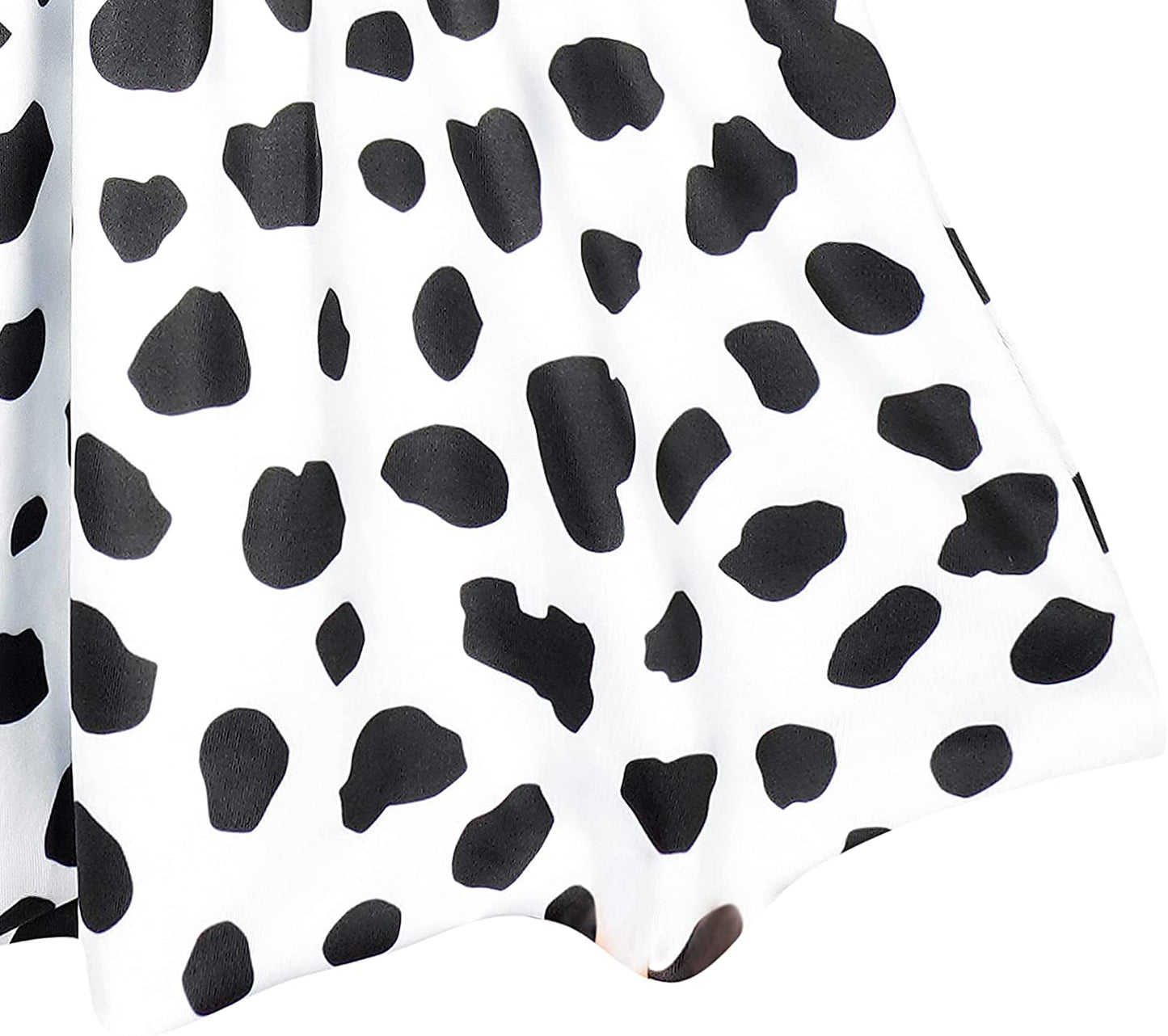 Cruella Deville Costume for Girls Cosplay Dress with Masks Halloween 3-10 Years