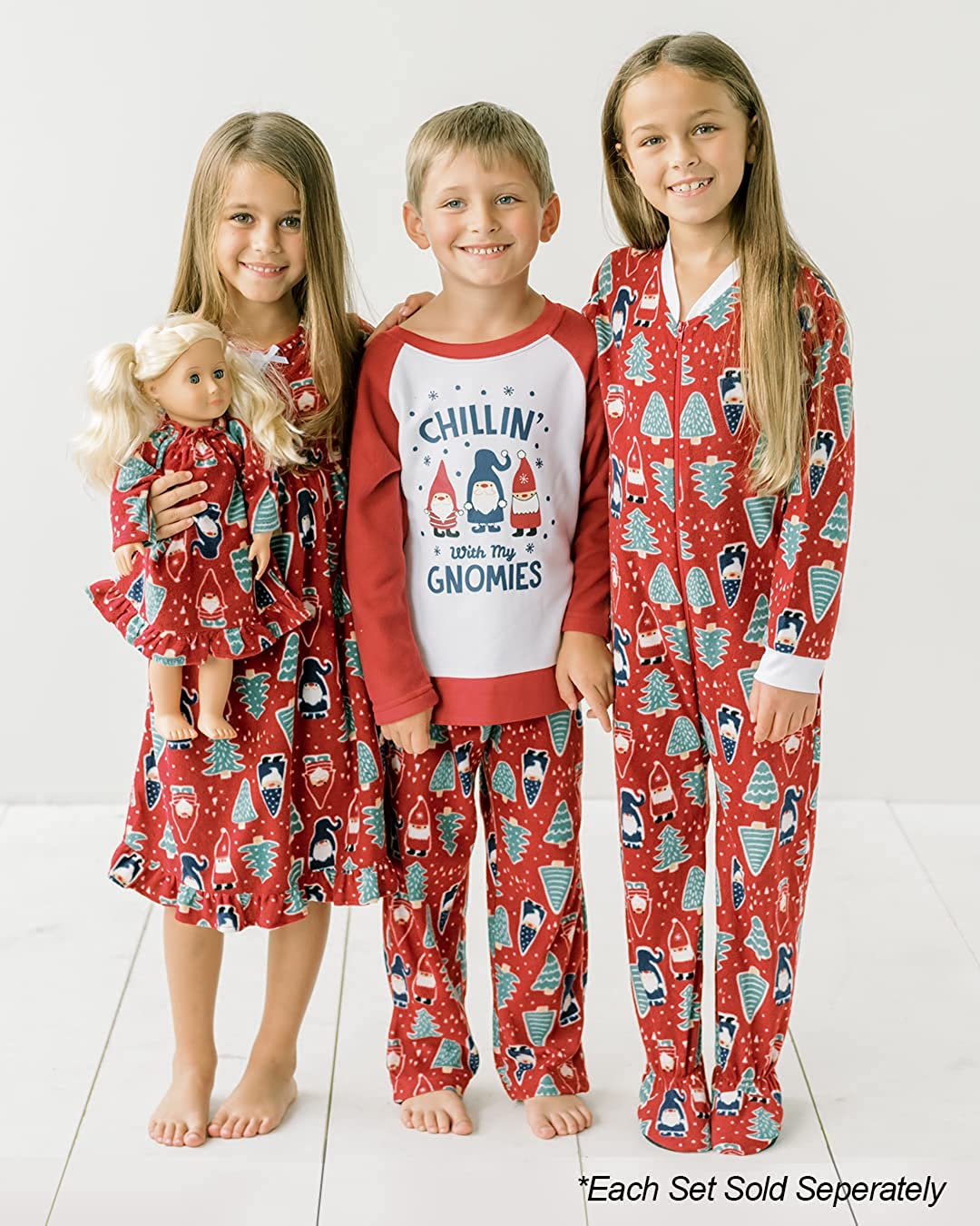 Family Matching Gnomies Christmas Pajama Sets