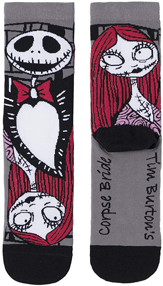 Mens Halloween Holiday Printed Crew Long Casual Socks(3Packs)