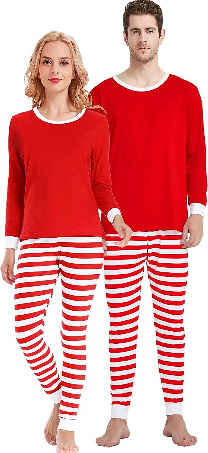 Family Red Striped Matching Pjamas Set