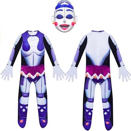 FNAF Five Nights at Freddy's Cosplay Costume Kids Jumpsuit Bodysuit Costume For Kids Boys Girls Creepy Halloween Cosplay Party Bodysuit