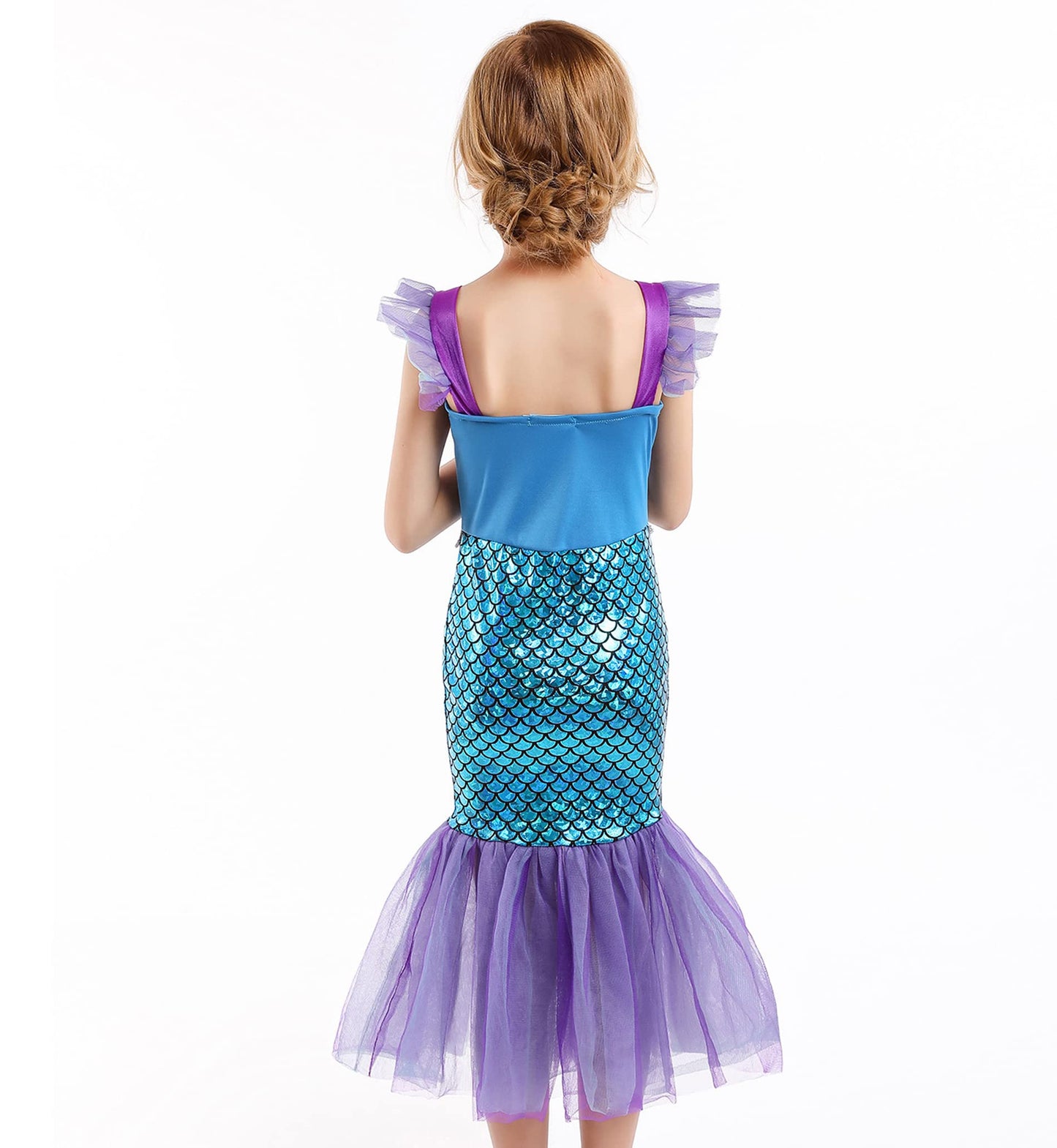 Princess Series The Little Mermaid Summer New Sling Costume Princess Dress Halloween Party Cosplay