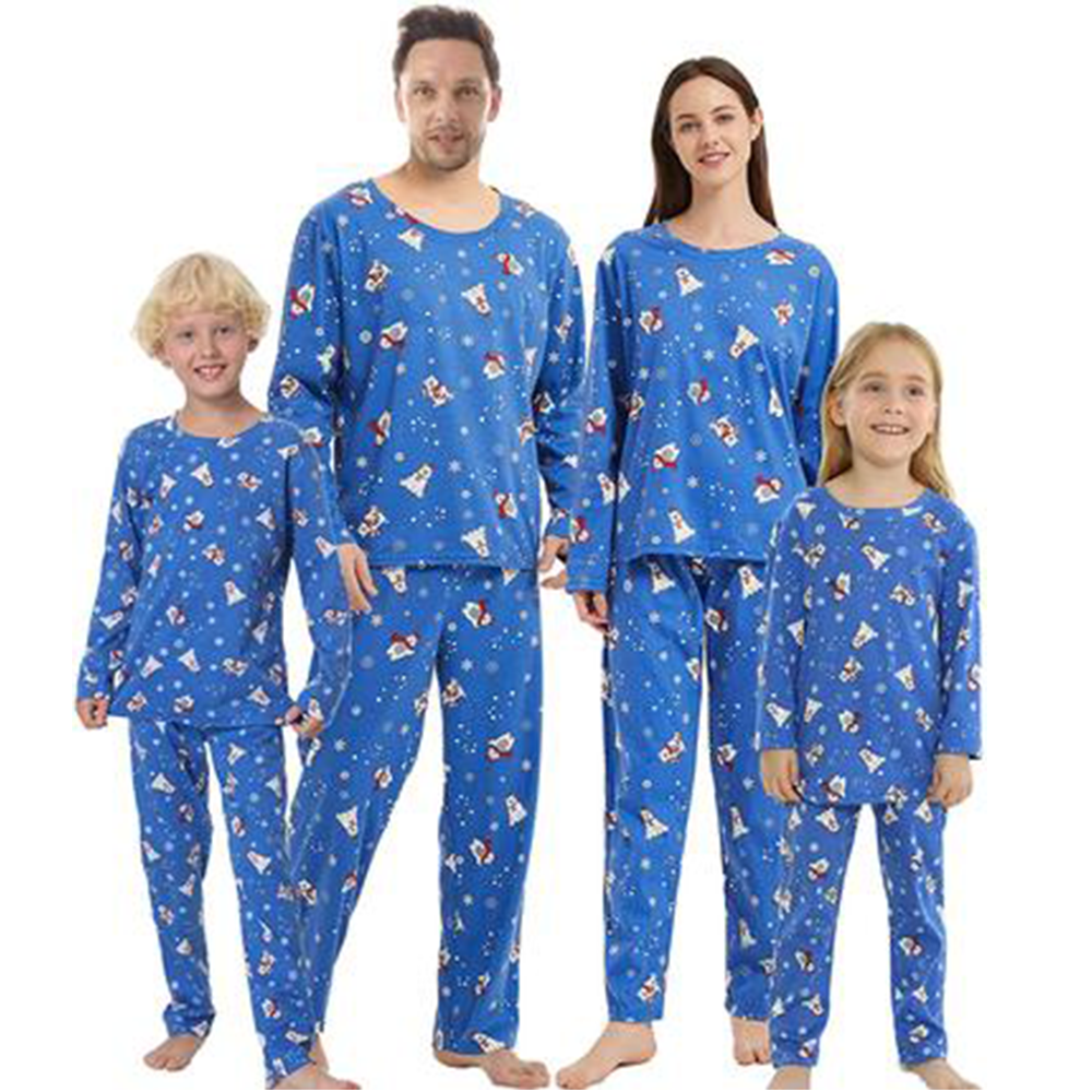 Family Matching Pajamas Christmas Holiday Santa Claus 2Pcs PJS Set Snowman Xmas Sleepwears