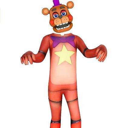 FNAF Five Nights at Freddy's Cosplay Costume Kids Jumpsuit Bodysuit Costume For Kids Boys Girls Creepy Halloween Cosplay Party Bodysuit