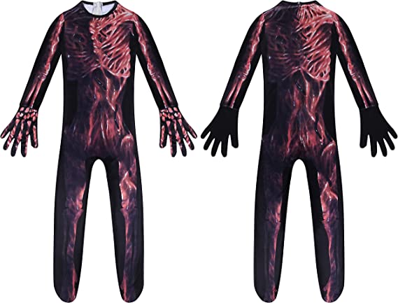 Costume Scary Game Kids Roleplay Evil Creepy SCP Halloween Party Cosplay Hooded Jumpsuit for boy/Girl