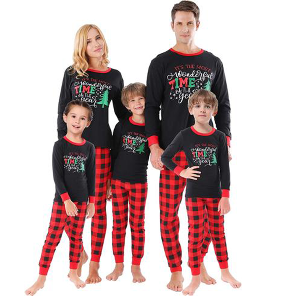 Christmas Family Matching Pajamas Set Santa's Deer Sleepwear For The Family Women And Men