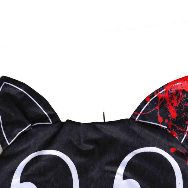 Boys Cartoon Scary Cat Costume Horror Monster Halloween Cosplay Jumpsuit