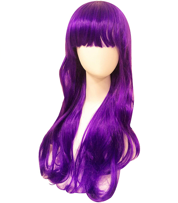 Girls Costume Jumpsuit with Long Wavy Wigs for Halloween Party