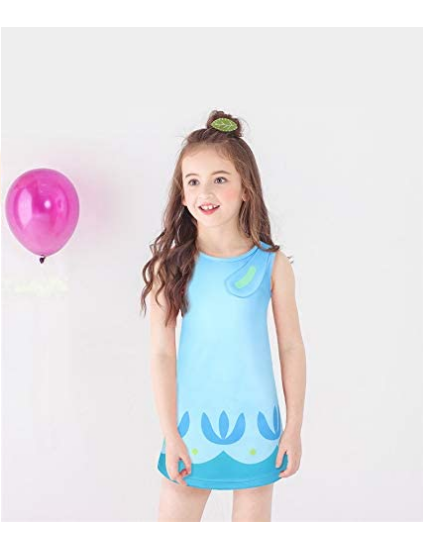 Girls Costume Toddler Girls Dress Outfit with Wig for Halloween