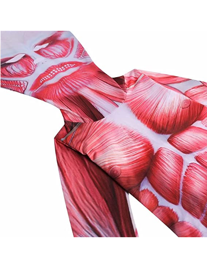 Boys Titan Costume Muscle Superhero Bodysuit Halloween Cosplay Hooded Jumpsuit