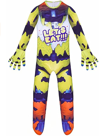 Scary Costume Boys Halloween Party Horror Jumpsuit for Kids Bodysuit with Mask