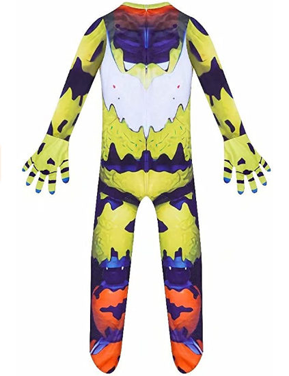 Scary Costume Boys Halloween Party Horror Jumpsuit for Kids Bodysuit with Mask