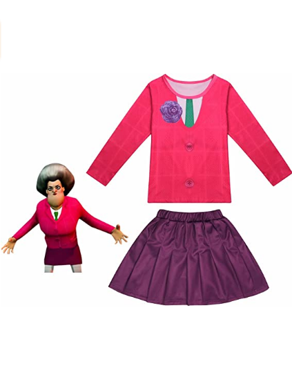 Scary Teacher Costume Halloween Cosplay Kids Dress
