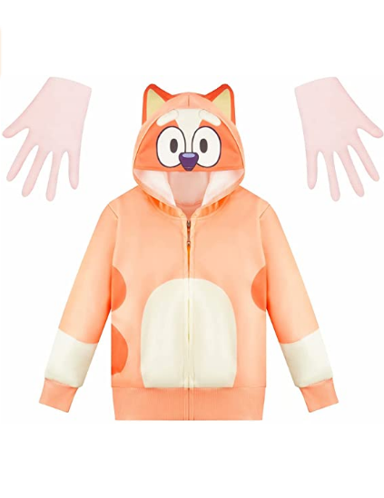 Children Coat Cartoon Jacket Outwear with Gloves