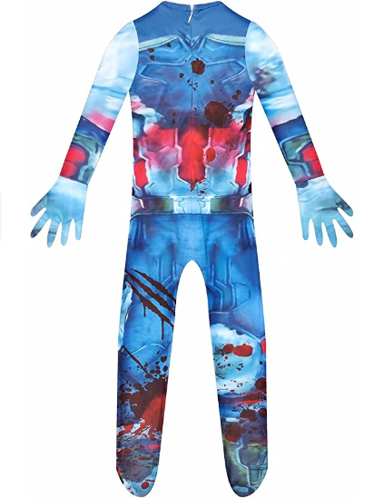Superhero Scary Zombie Costume Cosplay Jumpsuit