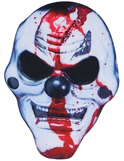 Scary Clown Costume Bodysuit Halloween Dress Up Jumpsuit with Mask