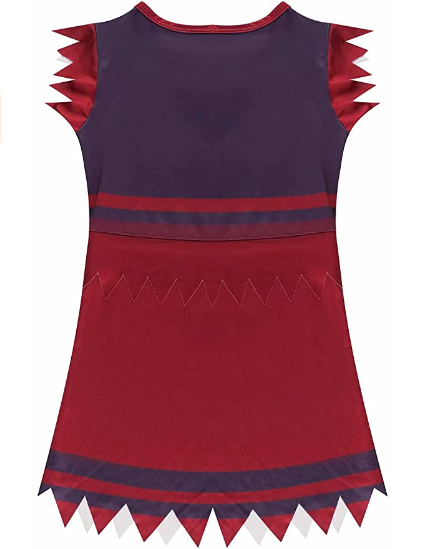 Skeleton Cheerleader Halloween Costume Toddler Red Dress