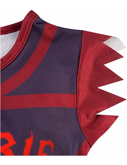 Skeleton Cheerleader Halloween Costume Toddler Red Dress