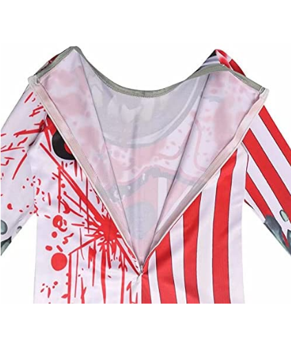 Killer Clown Costumes Scary Blood Devil Jumpsuit