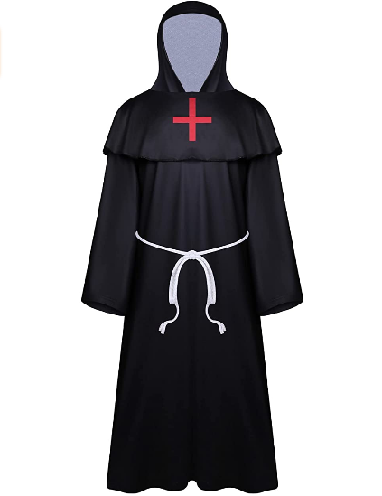 Priest Robe Costume for Halloween Unisex Kids