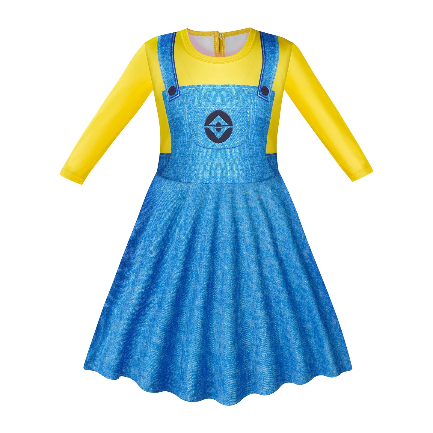 Minions Costume Classic Child Costume Halloween Cosplay Party for Kids play dress up for boys/girls with 4 - 12 Years