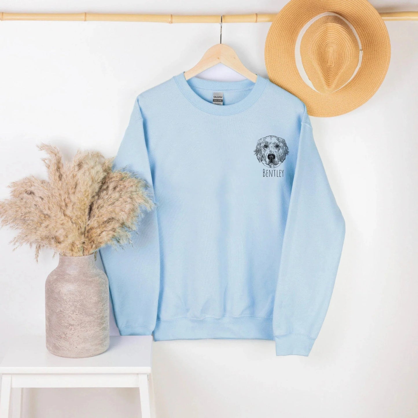 Custom Dog Name Hoodie,Personalized Monogram Sweatshirt, Dog Lovers Shirt, Dog Mama Shirt, Dog Dad