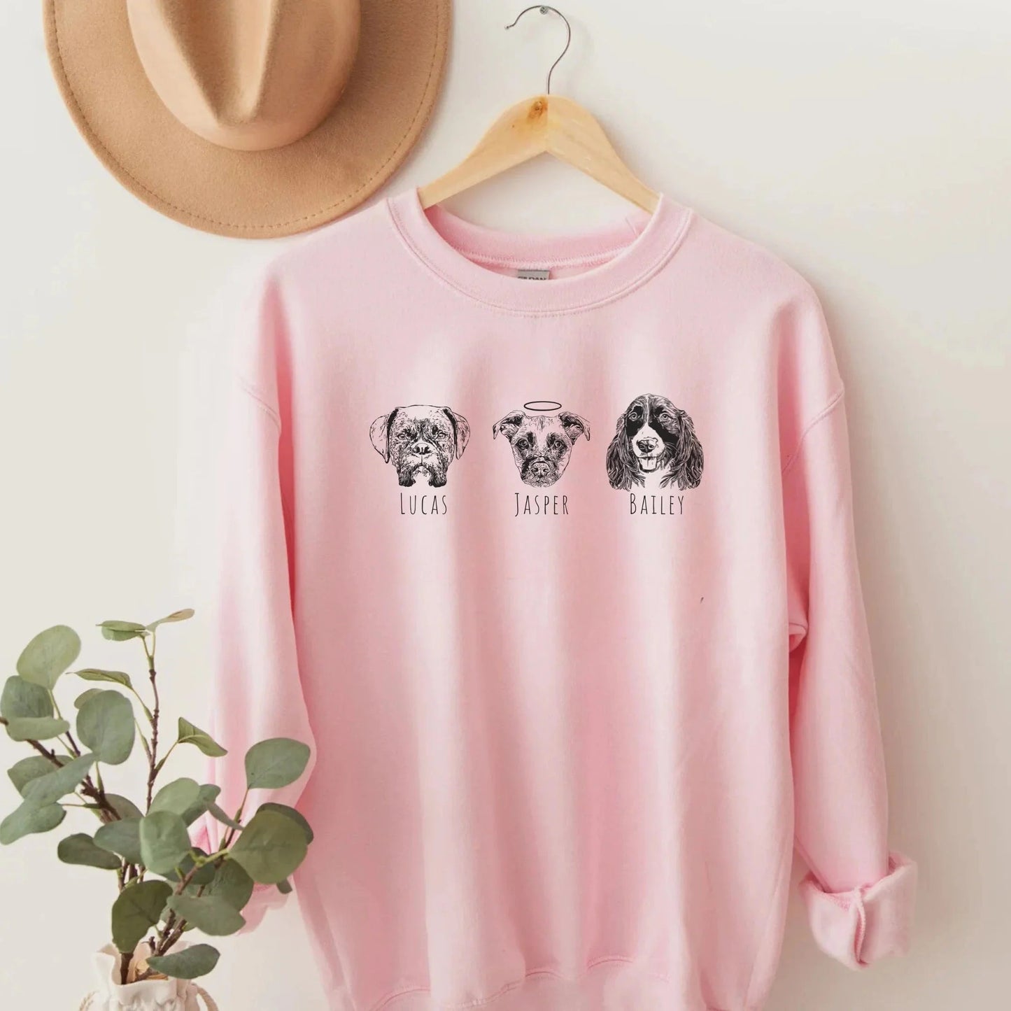 Custom Dog Name Hoodie,Personalized Monogram Sweatshirt, Dog Lovers Shirt, Dog Mama Shirt, Dog Dad