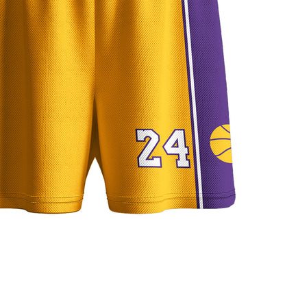 Kids Basketball Jerseys #24 Mesh Sleeveless Tank Top Shorts Socks for Boys Girls 3PC Athletic Training Uniforms