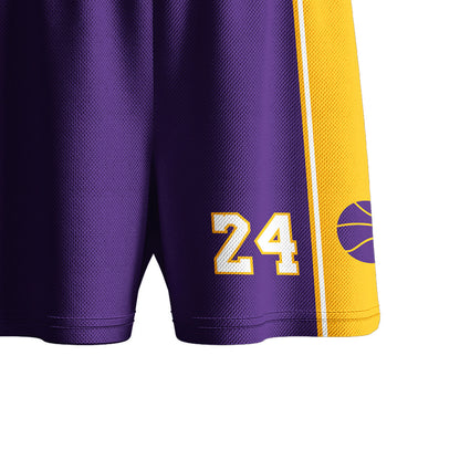 Kids Basketball Jerseys #24 Mesh Sleeveless Tank Top Shorts Socks for Boys Girls 3PC Athletic Training Uniforms