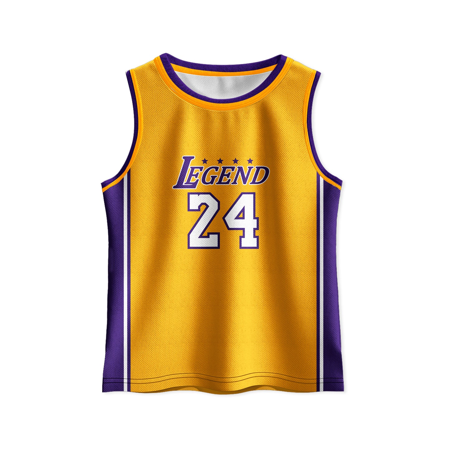 Kids Basketball Jerseys #24 Classic Mesh Tank Top Shorts for Boys Girls Sleeveless Athletic Training Uniforms