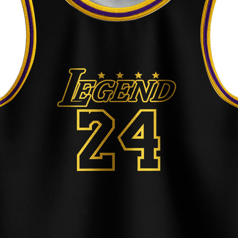 Kids Basketball Jerseys #24 Mesh Sleeveless Tank Top Shorts Socks for Boys Girls 3PC Athletic Training Uniforms