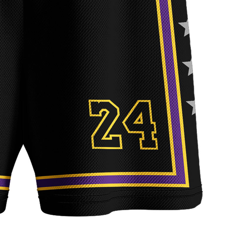 Kids Basketball Jerseys #24 Mesh Sleeveless Tank Top Shorts Socks for Boys Girls 3PC Athletic Training Uniforms