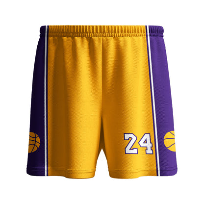 Kids Basketball Jerseys #24 Classic Mesh Tank Top Shorts for Boys Girls Sleeveless Athletic Training Uniforms