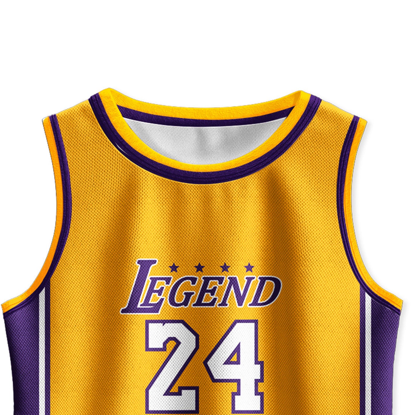 Kids Basketball Jerseys #24 Mesh Sleeveless Tank Top Shorts Socks for Boys Girls 3PC Athletic Training Uniforms