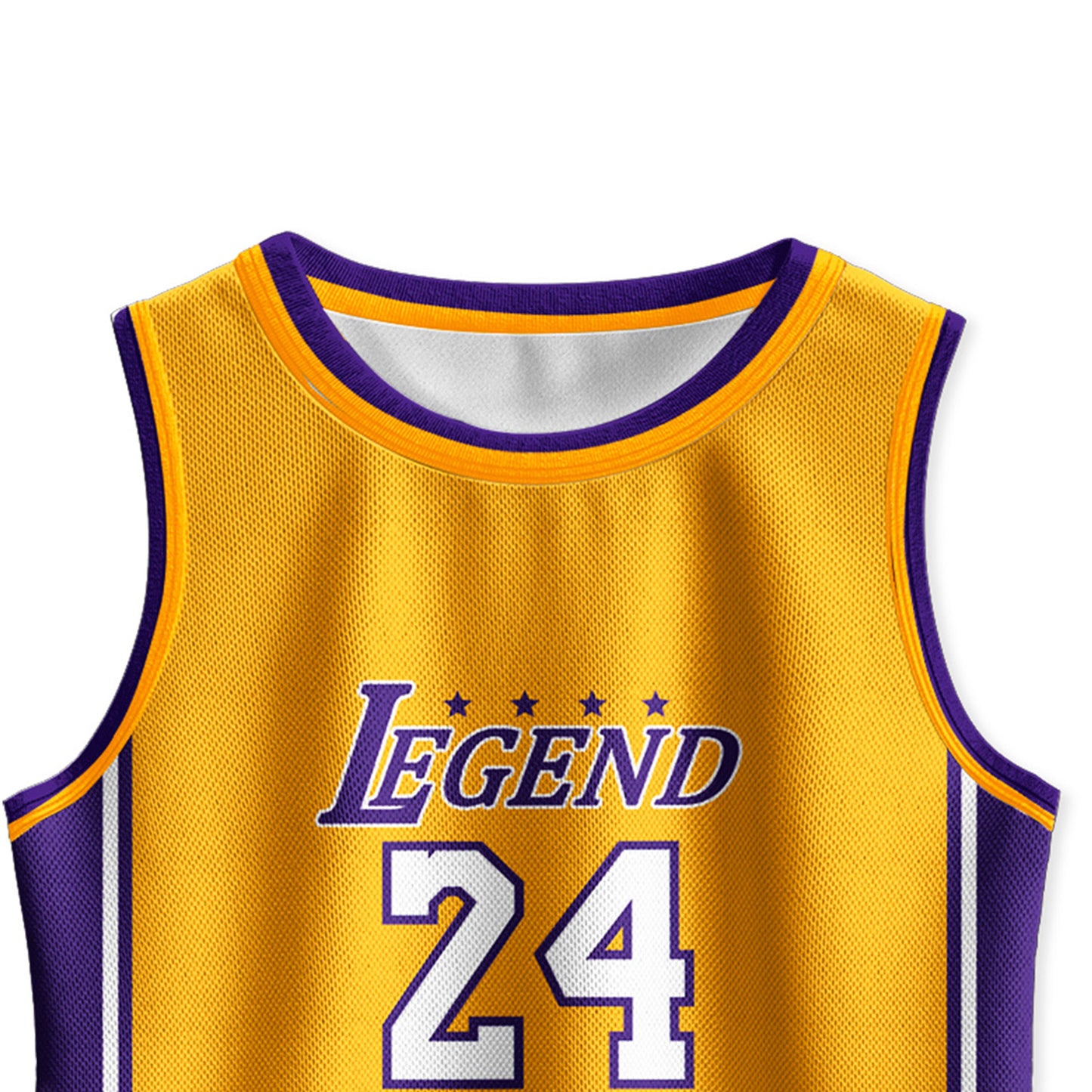 Kids Basketball Jerseys #24 Classic Mesh Tank Top Shorts for Boys Girls Sleeveless Athletic Training Uniforms
